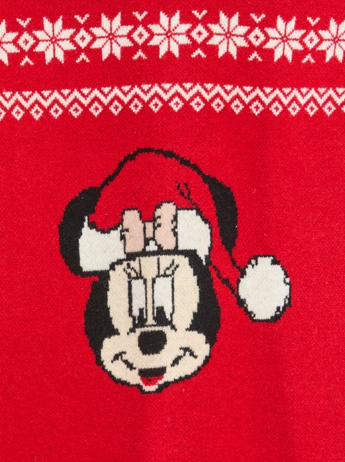 Robe pull de Noël 'Minnie' unie - Kiabi