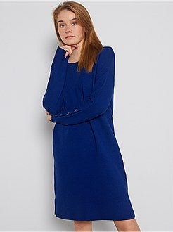 Robe pull en maille côtelée - Kiabi