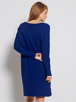 Robe pull en maille côtelée - Kiabi