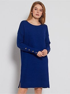 Robe pull en maille côtelée - Kiabi