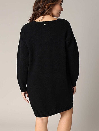 Robe pull en maille douce avec cœur contrasté
'Deeluxe'