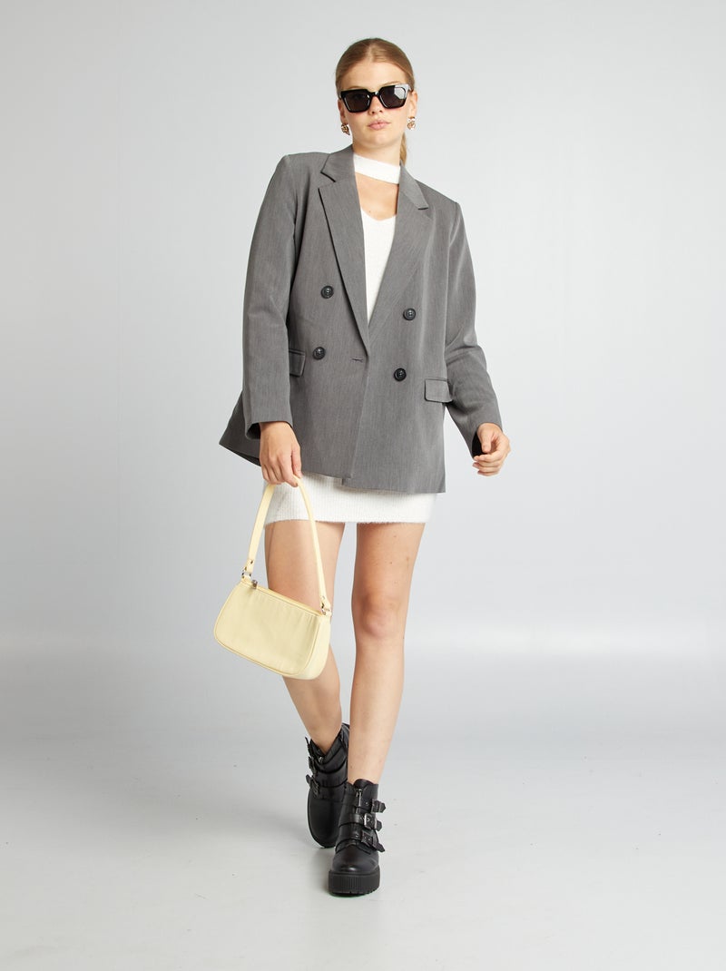 Robe pull en maille douce Blanc - Kiabi