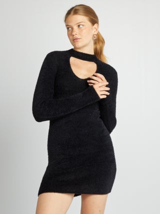 Robe pull en maille douce