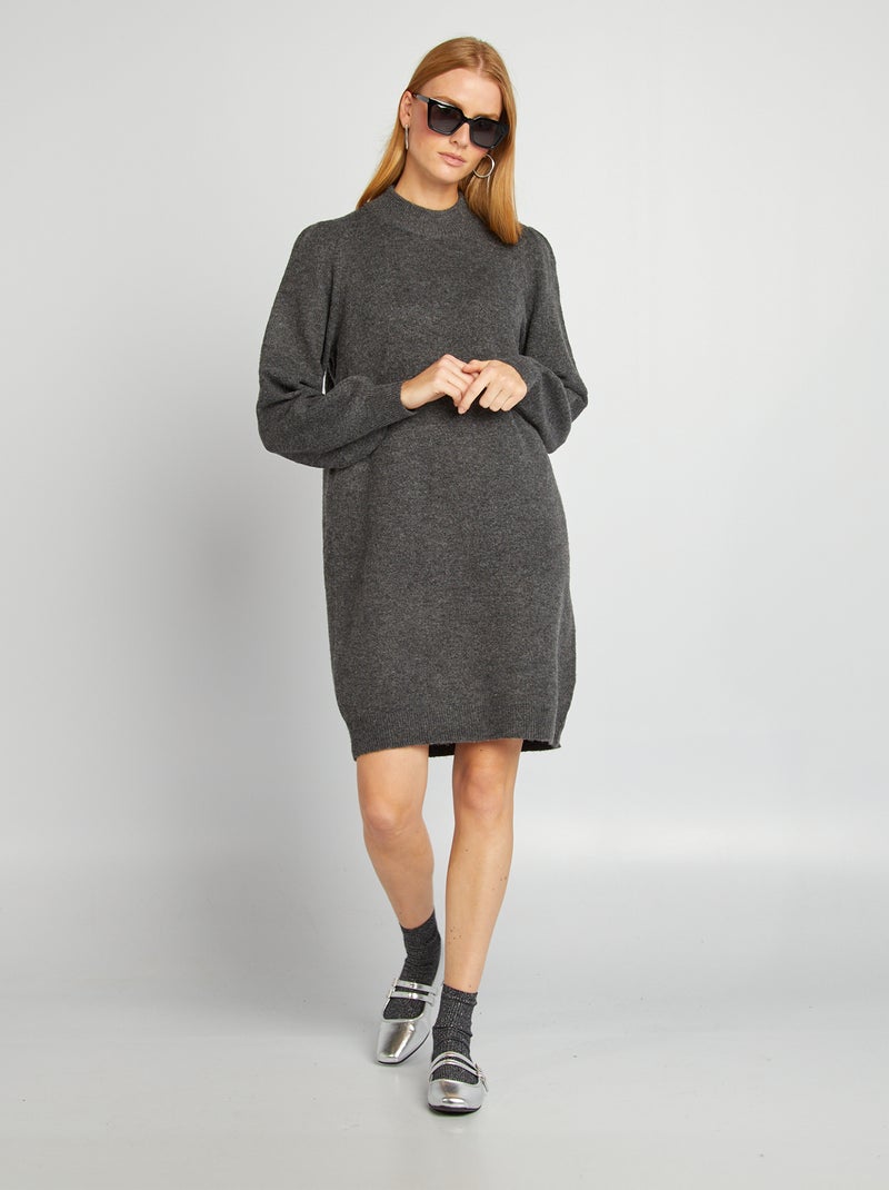 Robe pull en maille 'JDY' Gris - Kiabi