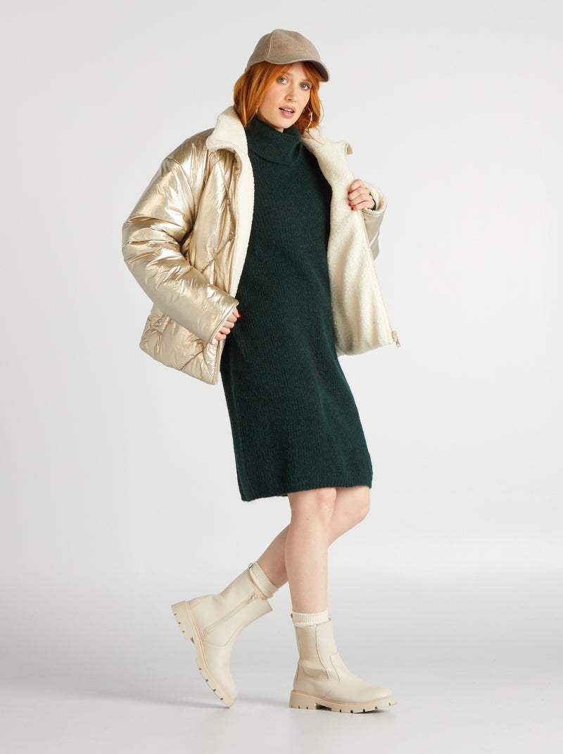 Robe Pull BCBG Max Azria - Maille Lime Pâle - Taille L - Neuve Avec étiquette