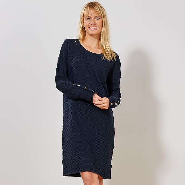 Robe pull en maille ottoman Robe pull en maille ottoman
