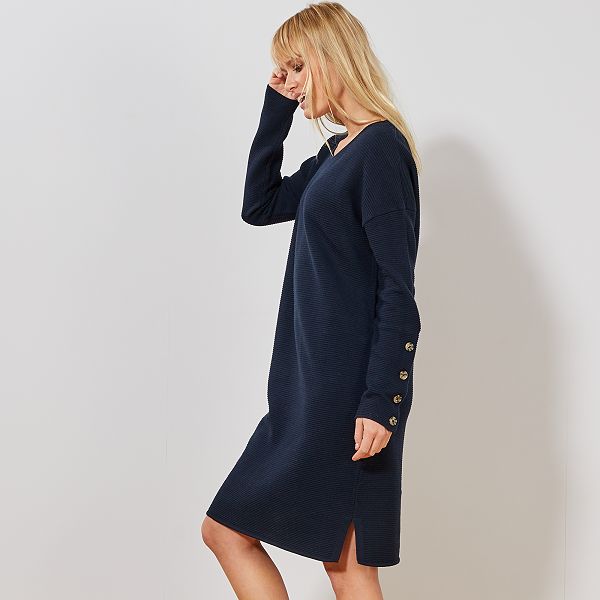 Robe pull en maille ottoman Robe pull en maille ottoman