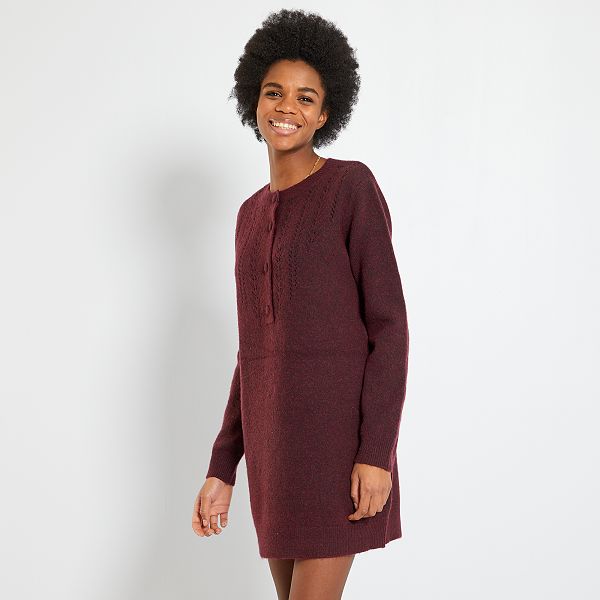 robe pull rouge femme