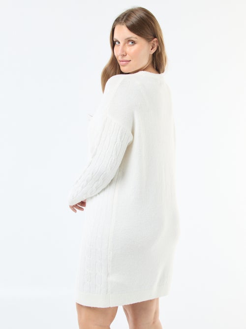 Robe pull en maille torsadée - Kiabi