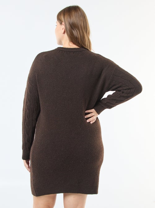 Robe pull en maille torsadée - Kiabi