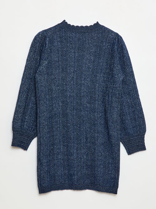 Robe pull en maille tricot ajourée - Kiabi