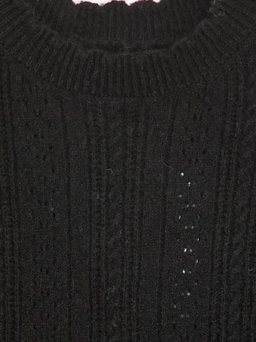 Robe pull en maille tricot ajourée - Kiabi