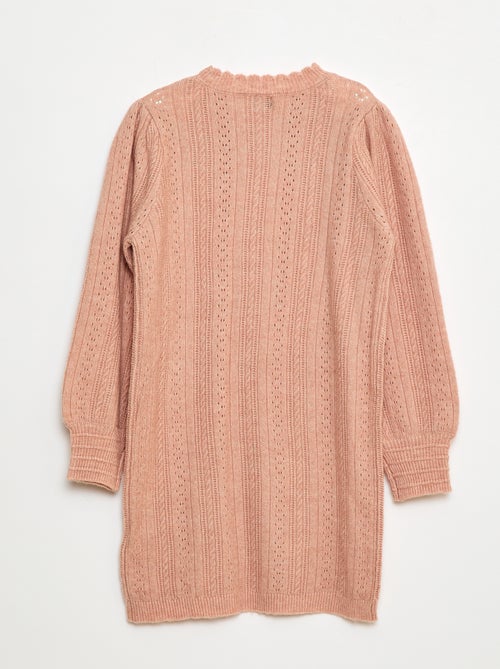 Robe pull en maille tricot ajourée - Kiabi