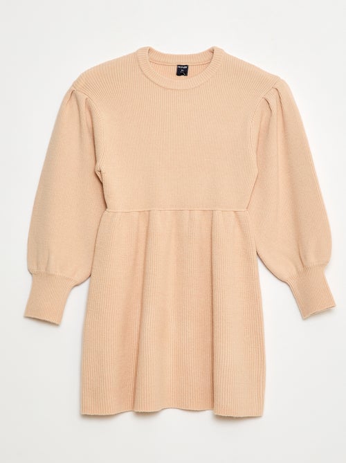 Robe pull en maille tricot douce - Kiabi