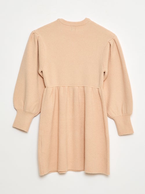 Robe pull en maille tricot douce - Kiabi