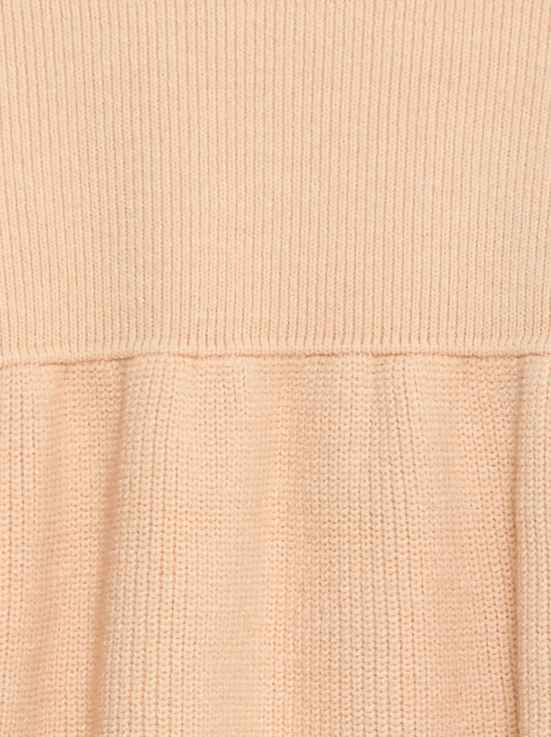 Robe pull en maille tricot douce Beige - Kiabi