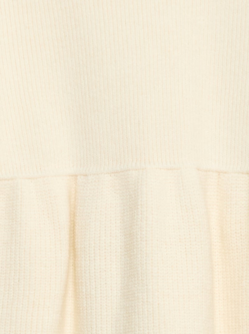 Robe pull en maille tricot douce Blanc - Kiabi