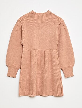 Robe pull en maille tricot douce
