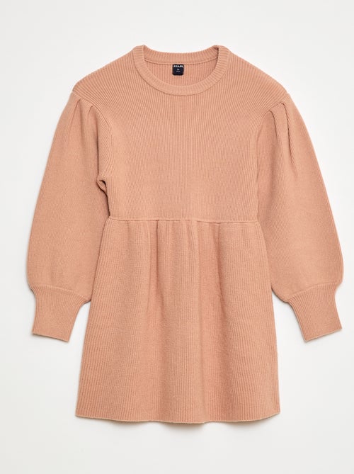 Robe pull en maille tricot douce - Kiabi