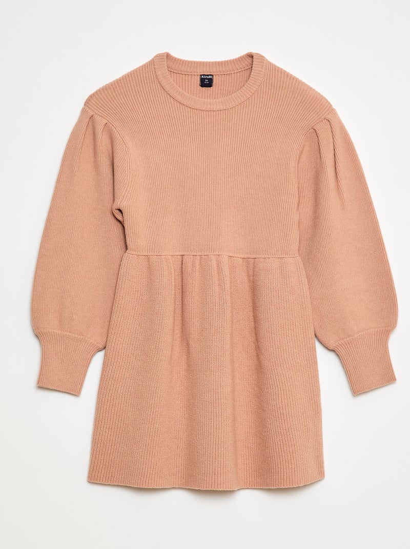Robe pull en maille tricot douce Rose - Kiabi