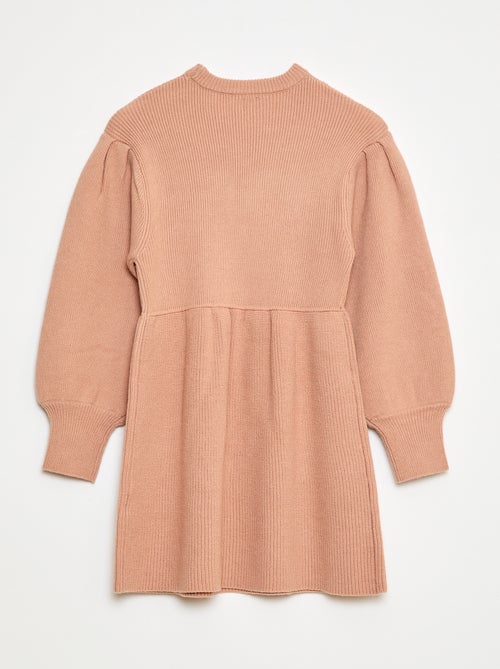 Robe pull en maille tricot douce - Kiabi