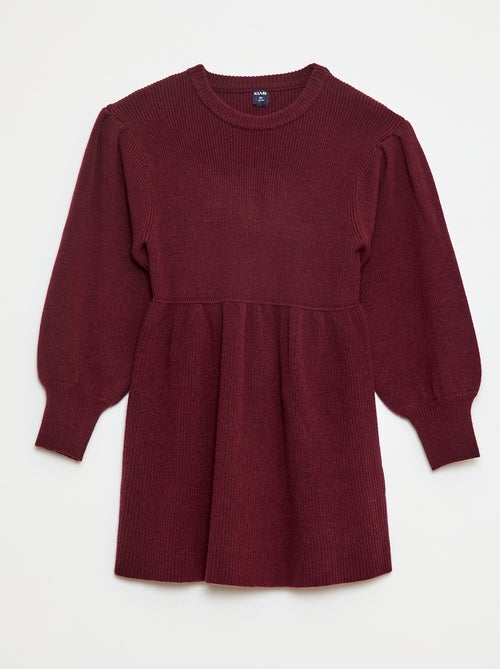 Robe pull en maille tricot douce - Kiabi