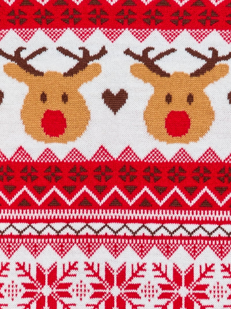 Robe pull en maille tricot Rouge - Kiabi