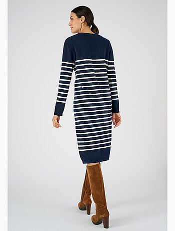 Robe-pull esprit marinière Thermolactyl - Damart