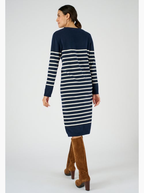 Robe-pull esprit marinière Thermolactyl - Damart - Kiabi