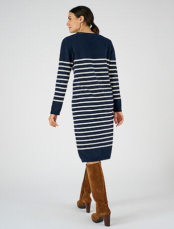 Robe-pull esprit marinière Thermolactyl - Damart