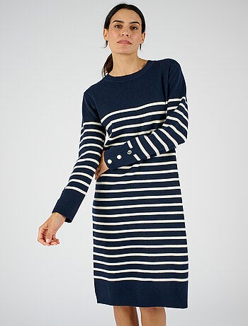 Robe-pull esprit marinière Thermolactyl - Damart