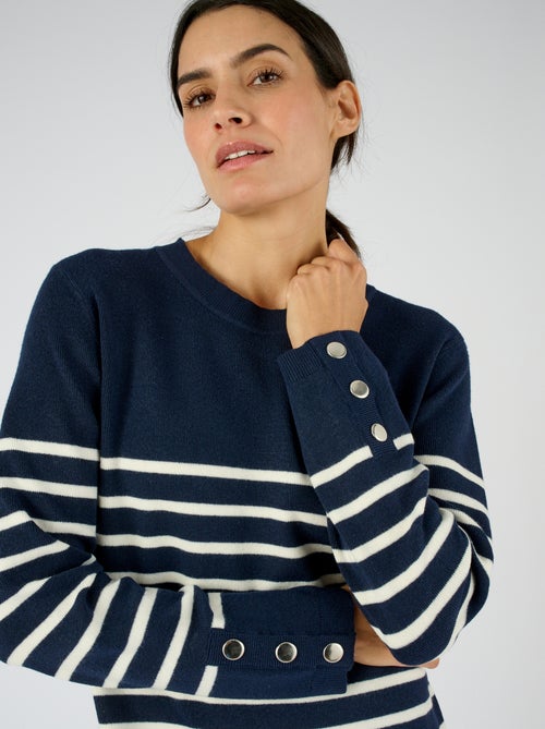 Robe-pull esprit marinière Thermolactyl - Damart - Kiabi