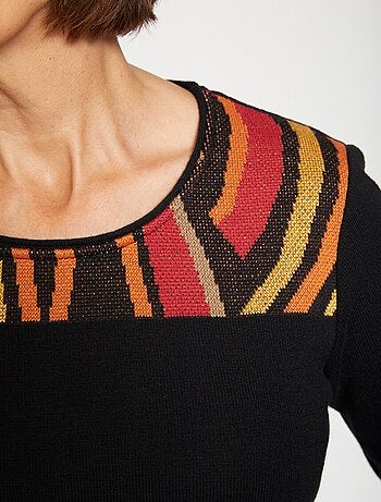 Robe-pull fantaisie jacquard