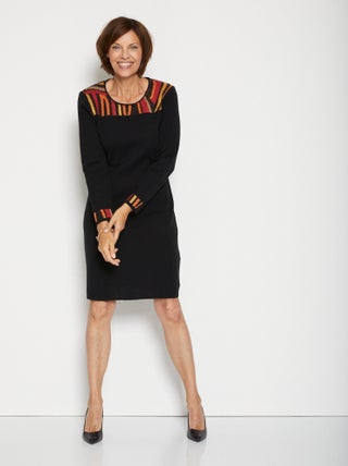Robe-pull fantaisie jacquard