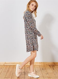 Robe pull fleurie - Kiabi