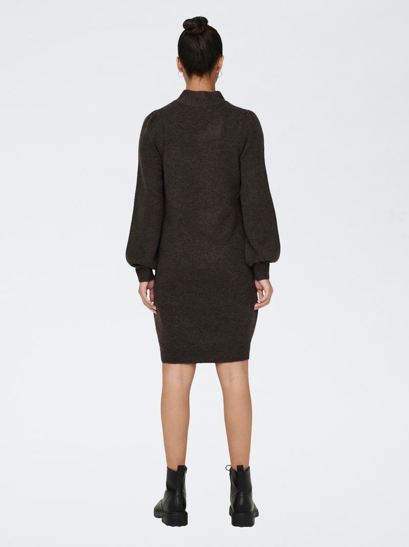Robe pull genou 'JDY' Marron - Kiabi