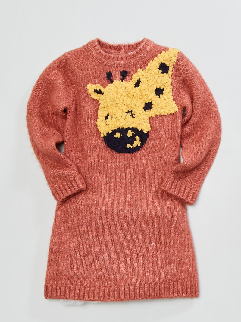 Robe pull 'girafe' rose - Kiabi