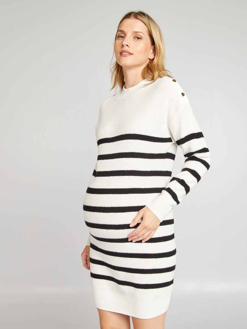 Robe pull grossesse Marinière - Kiabi