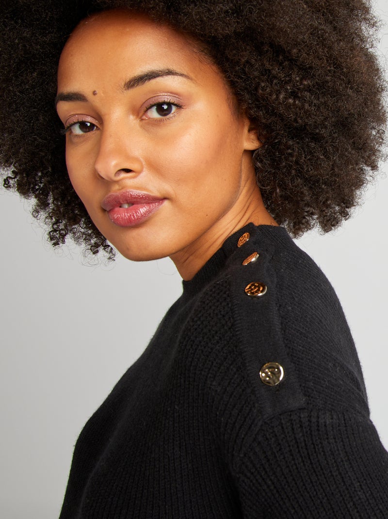 Robe pull grossesse noir - Kiabi