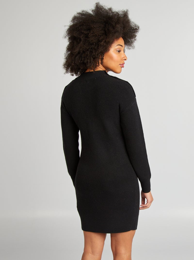 Robe pull grossesse noir - Kiabi