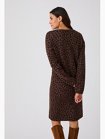 Robe-pull imprimé animalier Thermolactyl - Damart