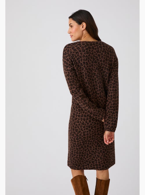 Robe-pull imprimé animalier thermolactyl - damart - Kiabi