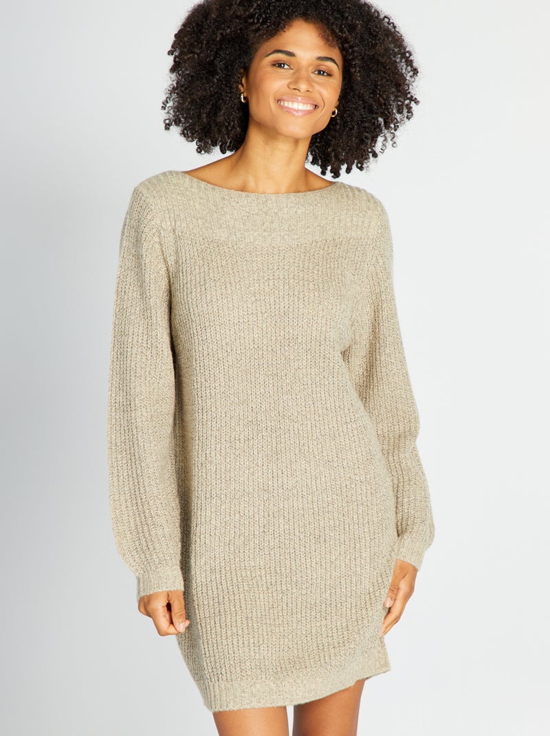 Robe pull 'JDY' Beige/gris - Kiabi
