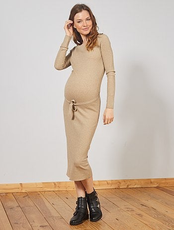 Robe pull longue de grossesse - Kiabi