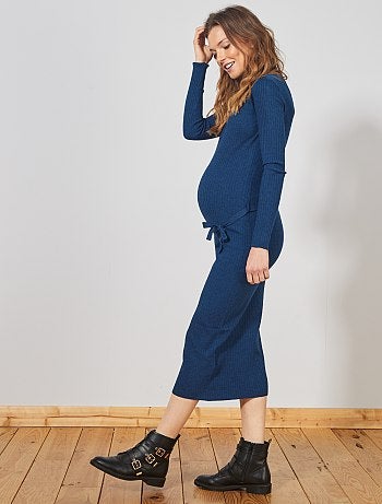 Robe pull longue de grossesse - Kiabi