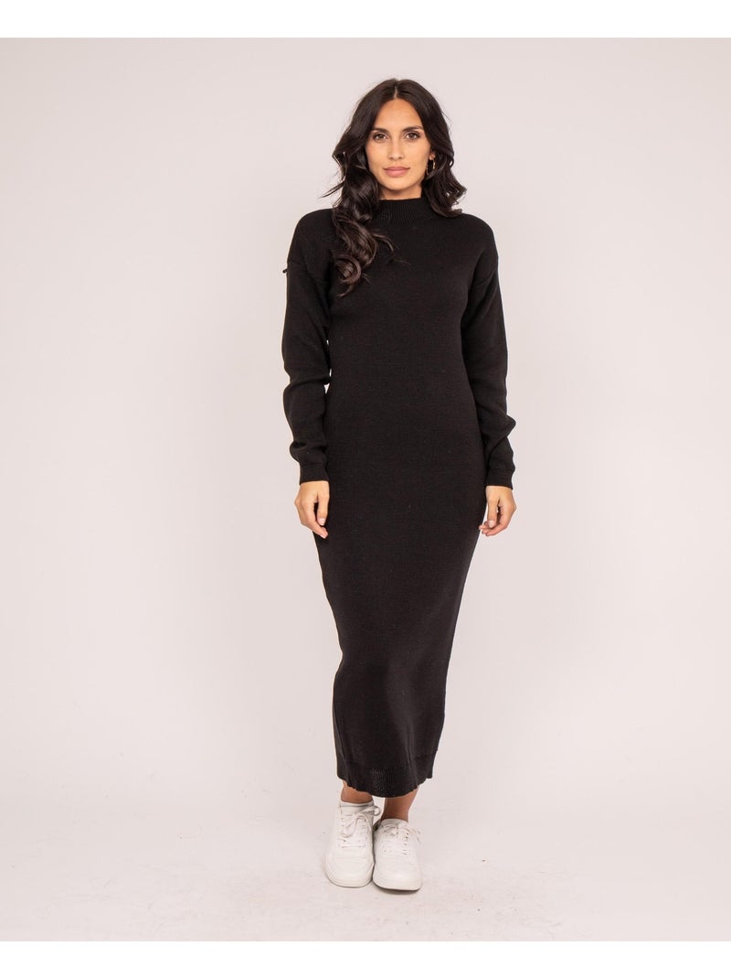Robe pull longue ILIANCE Noir - Kiabi