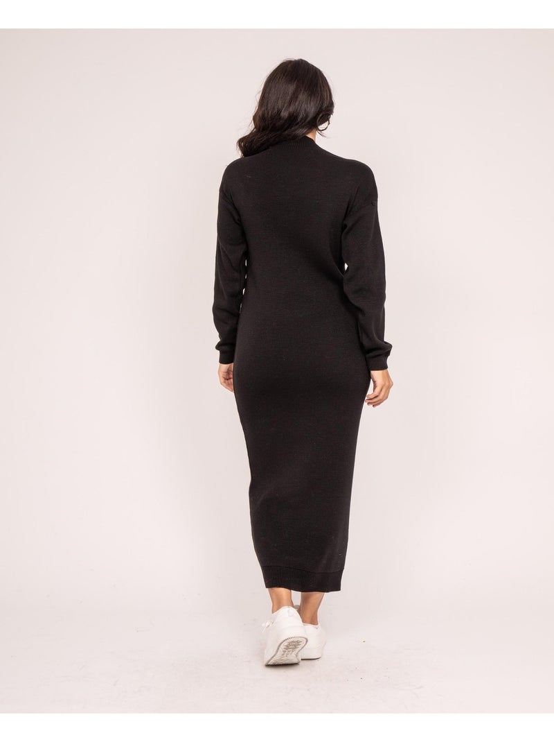Robe pull longue ILIANCE Noir - Kiabi