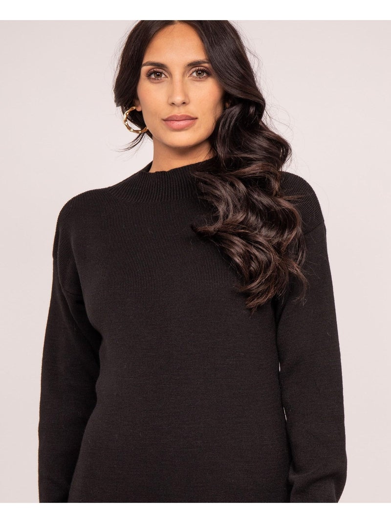 Robe pull longue ILIANCE Noir - Kiabi