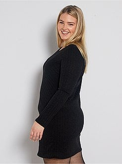 Robe pull maille fantaisie - Kiabi