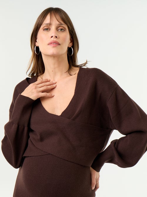 Robe pull maternité 2-en-1 - Kiabi Robe pull maternité 2-en-1 - Kiabi